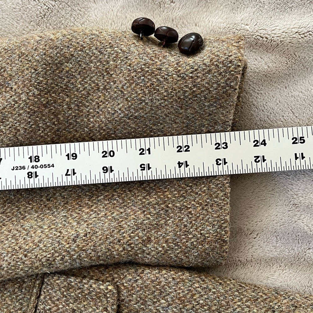 VINTAGE HARRIS TWEED MENS JACKET 100% Handwoven Wool Made for Orvis Size 42R - Picture 14 of 15